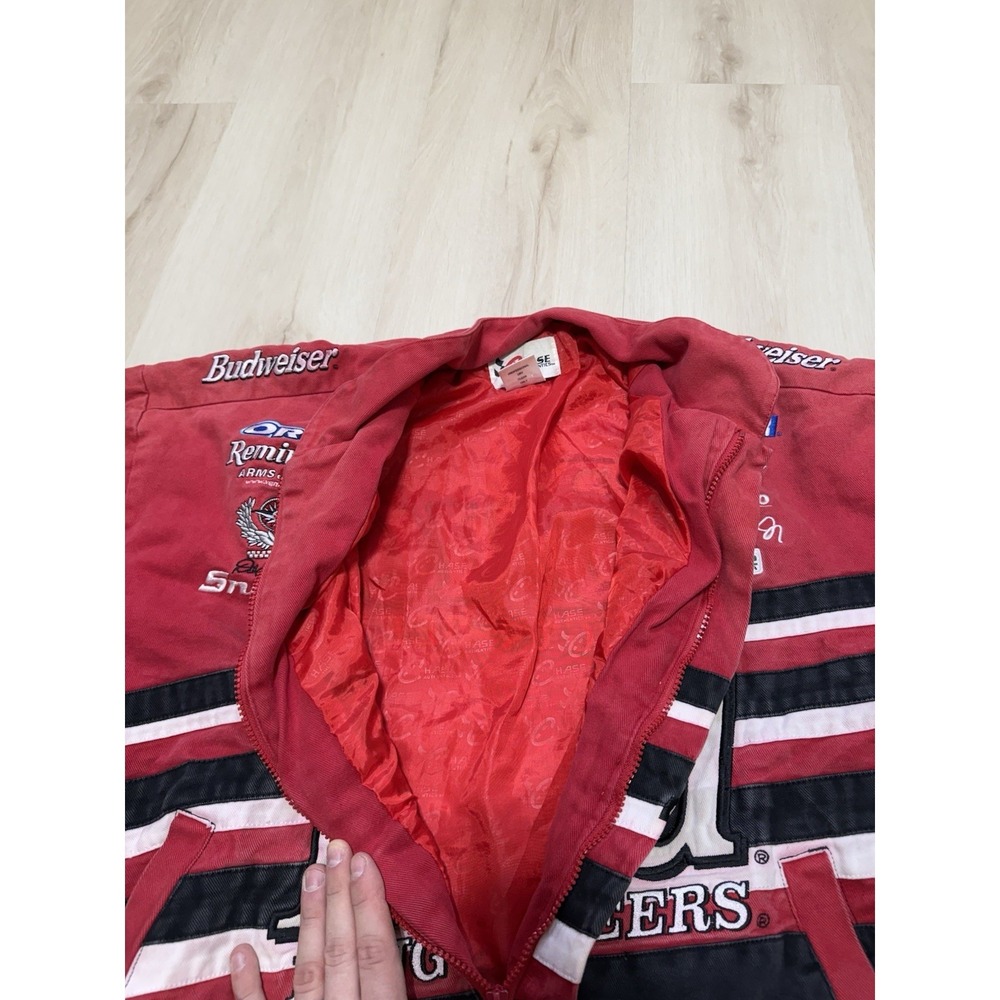 Vintage Men's Dale Earnhardt Jr. Budweiser NASCAR Racing Jacket 90s Sz Large - Picture 4 of 7
